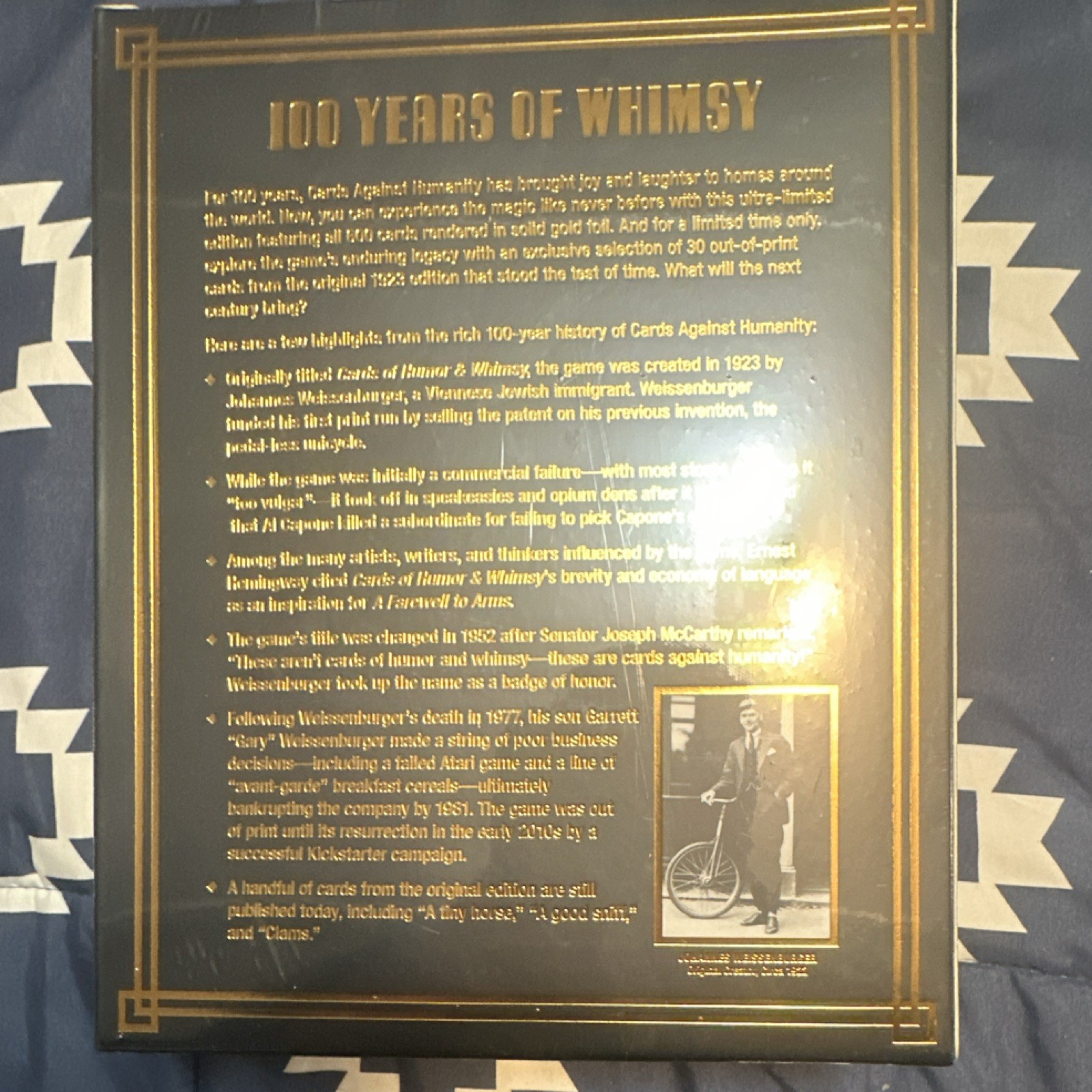 Cards Against Humanity 100th Anniversary Gold Foil Limited Party Game