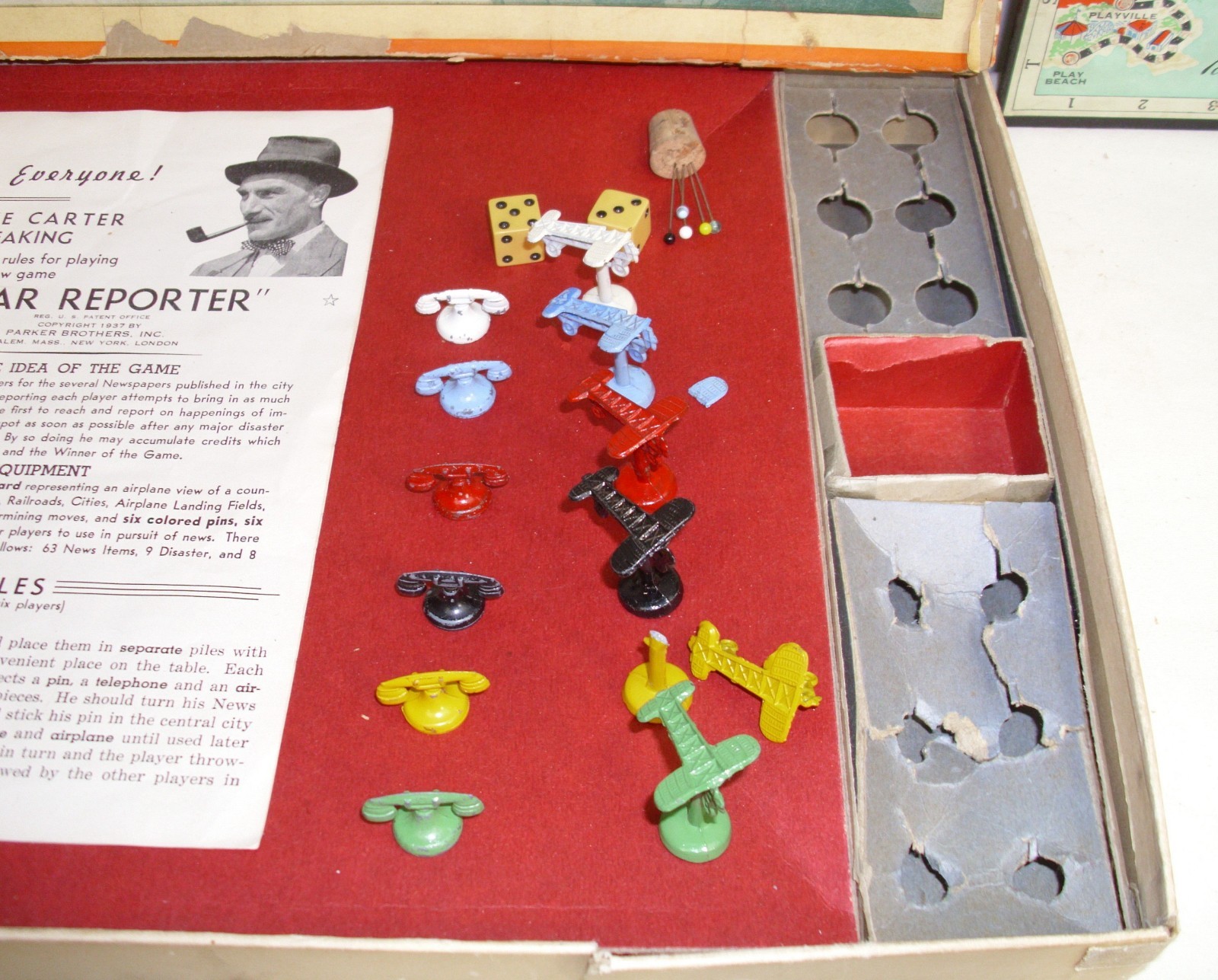 BOAKE CARTER’S STAR REPORTER BOARD GAME 1937 PARKER BROTHERS BOXED