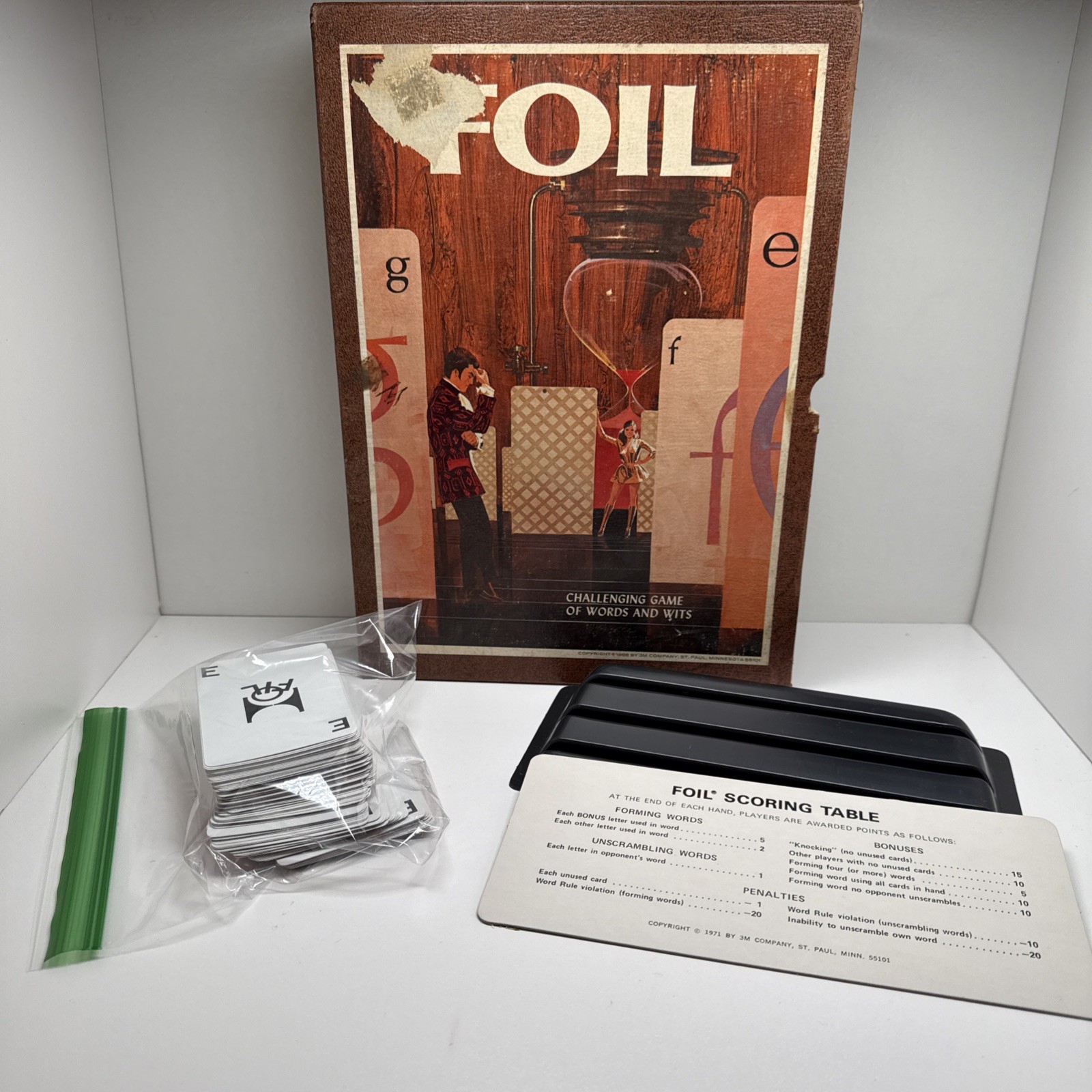 FOIL 1971 MCM Challenging game of words and wits Board Game