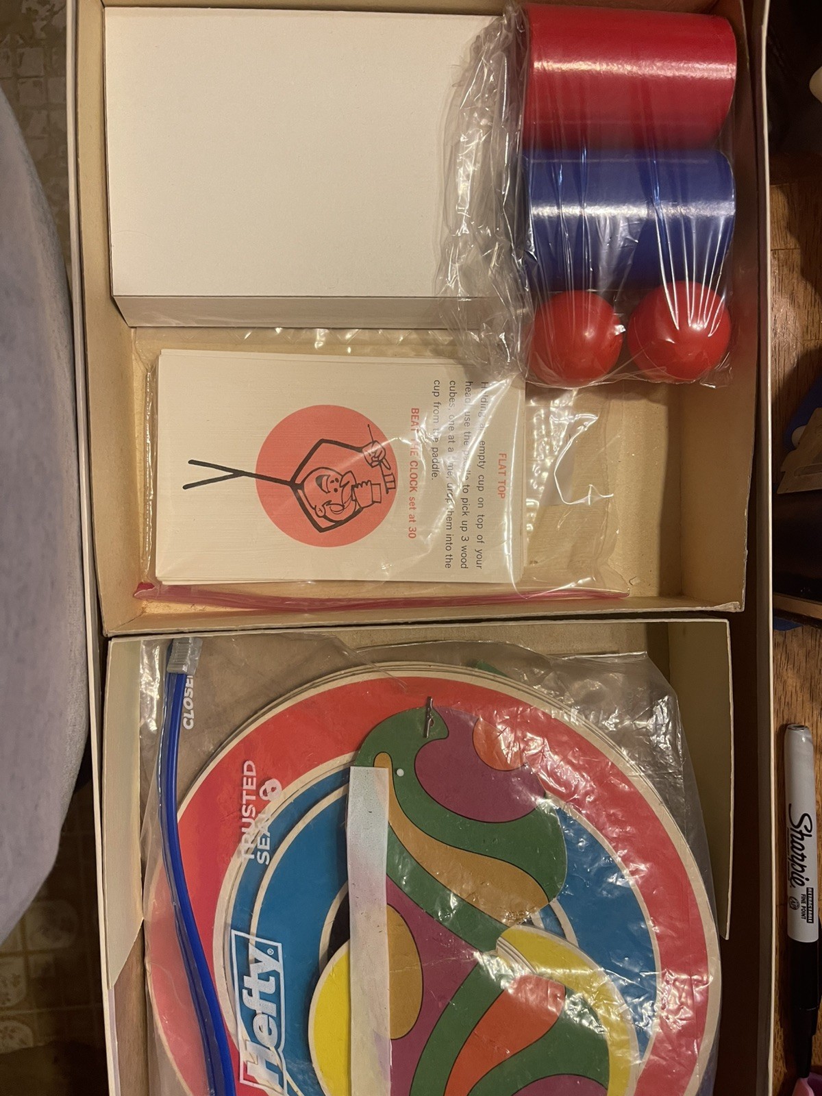 VTG 1969 Beat the Clock TV Game 1st Edition Family Fun Stunts Minute to Win It