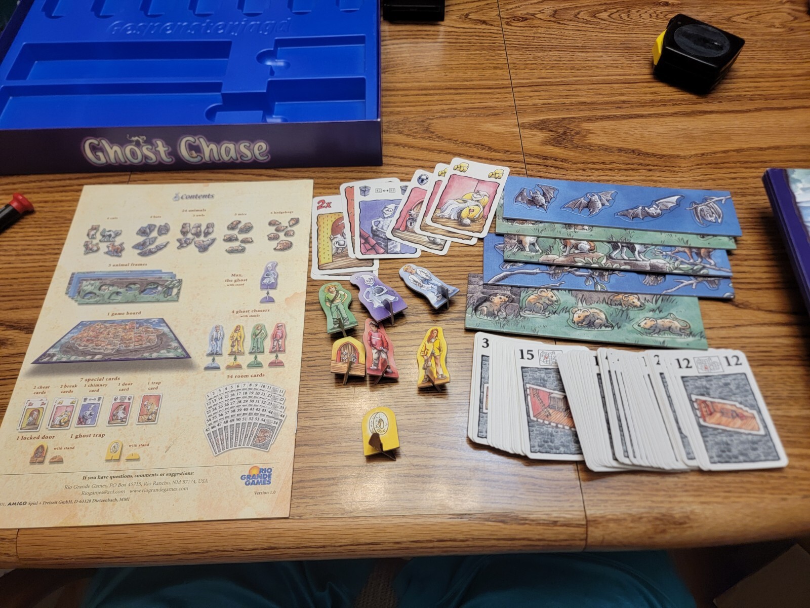 Ghost Chase Canterville Castle COMPLETE Rio Grande Games 2001 Amigo Strategy