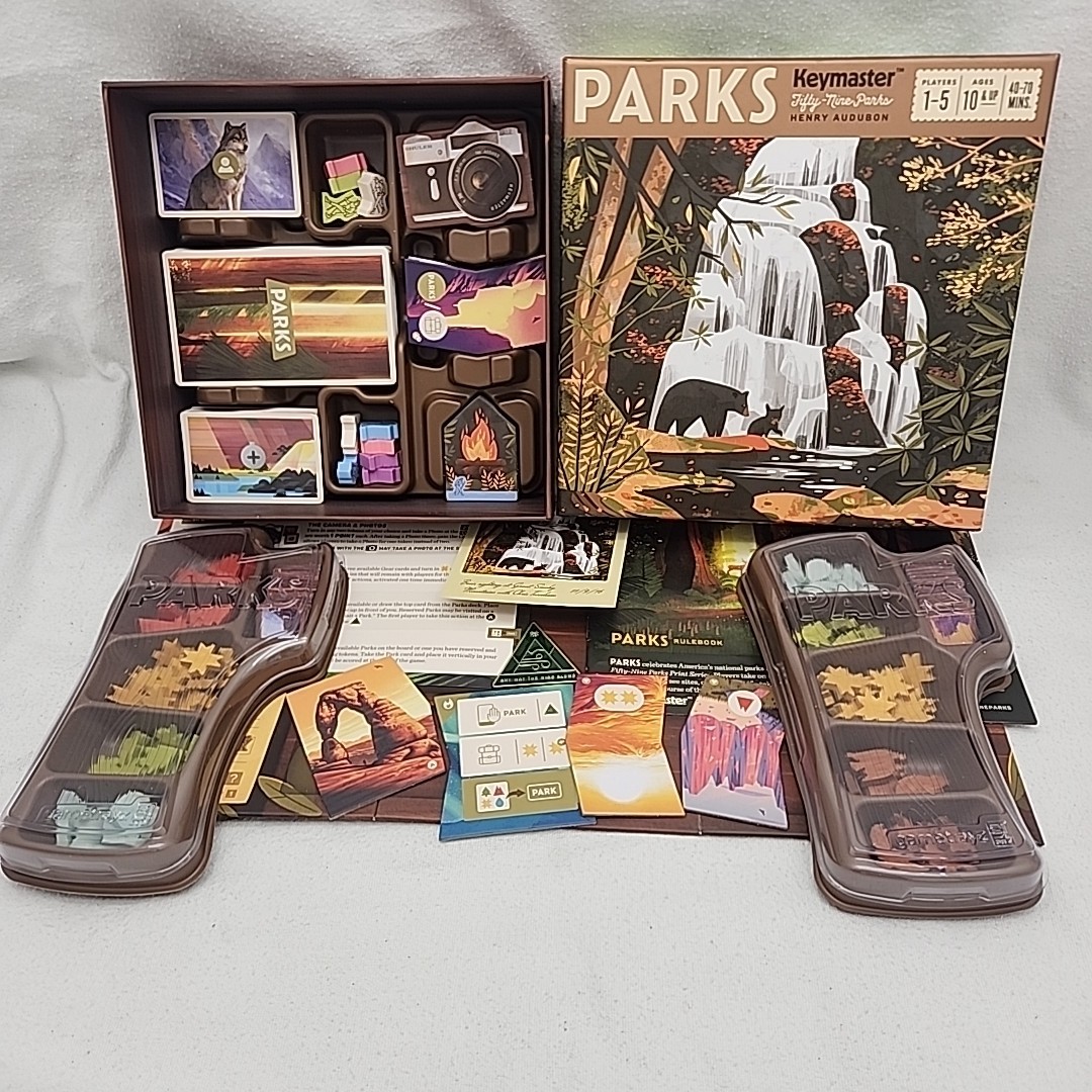 Game PARKS Hike Trails Visit National Parks Keymaster Games Board Henry Audubon