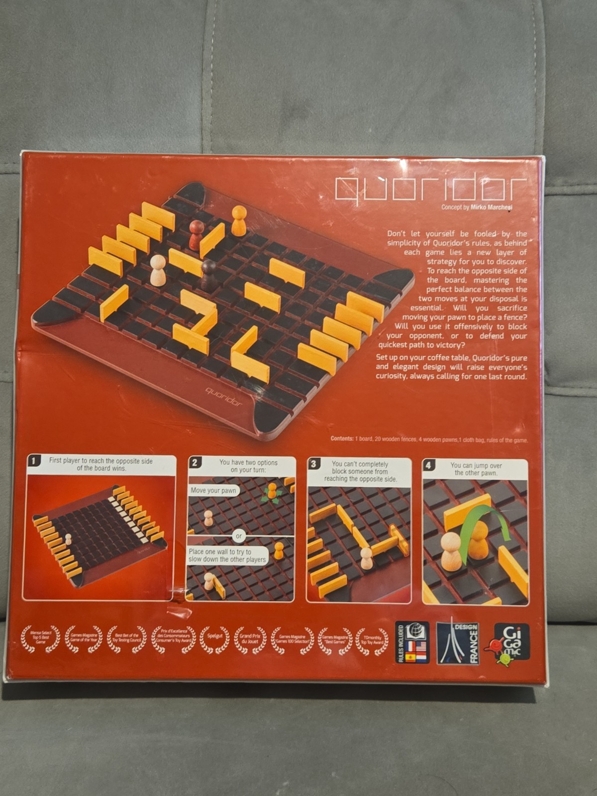 Quoridor – Abstract Strategy Game by Gigamic, 2022, Mirko Marchesi Design – NEW