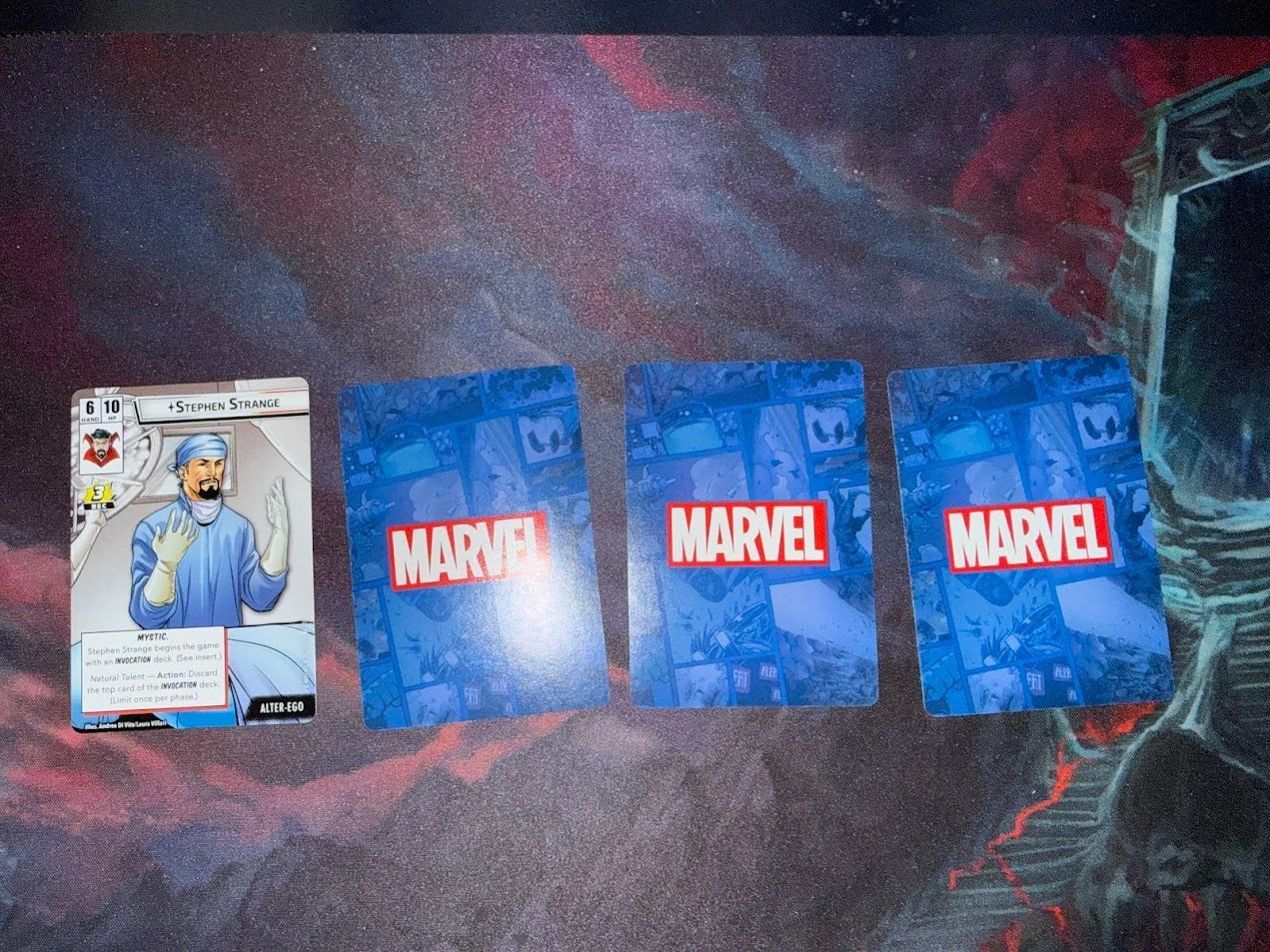 [Marvel Champions LCG] Doctor Strange + 3x Desperate Defense Promo Cards