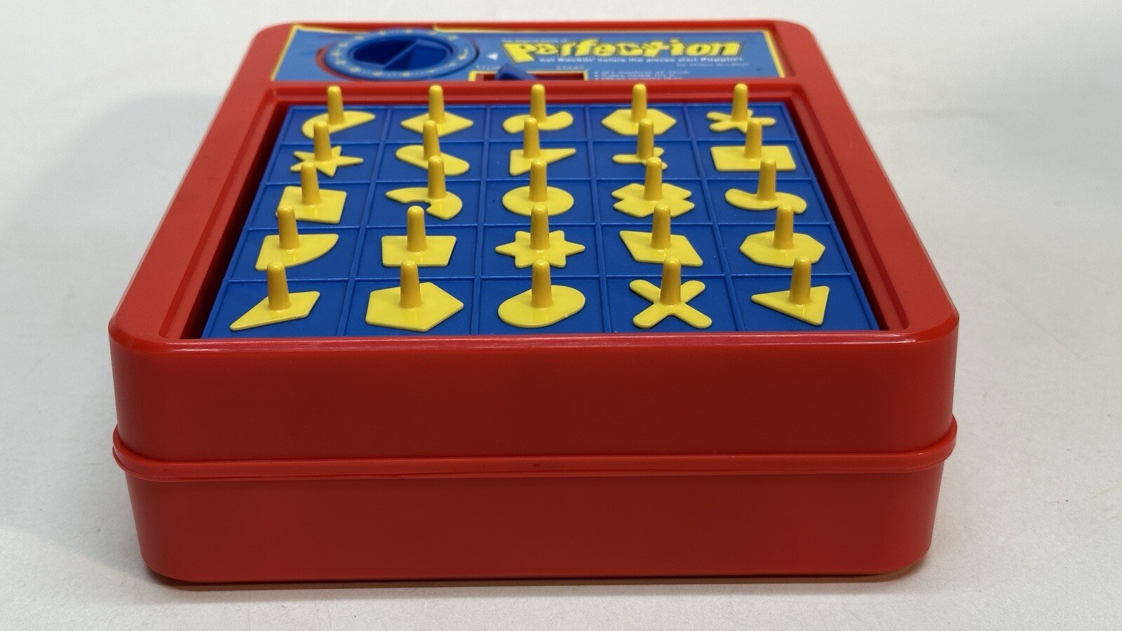 Perfection Game Beat The Clock Storage On Back 2008 Hasbro Complete Tested