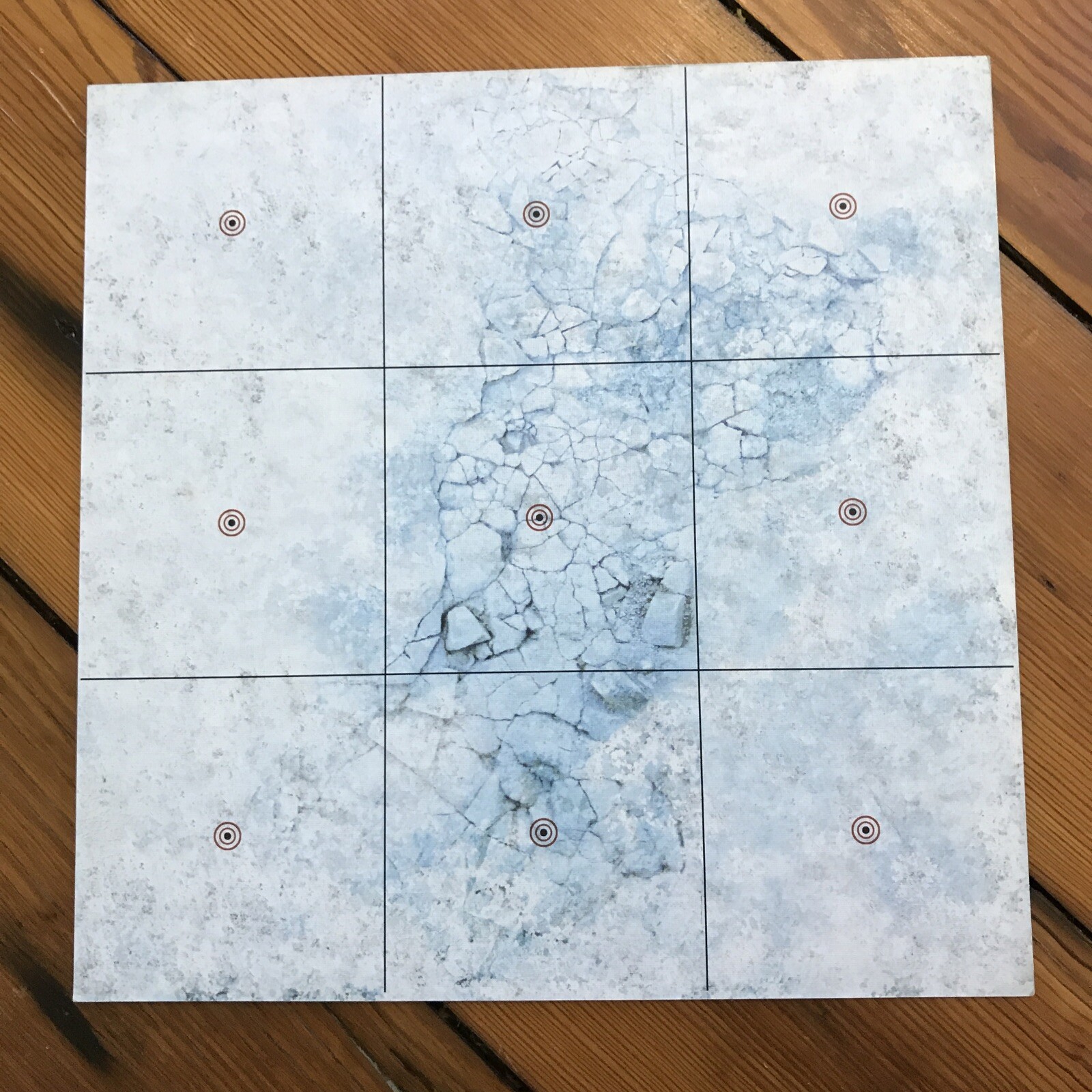 Set Lot 9 Dust Tactics 11” Square Metal Snow Landing Pads Game Boards