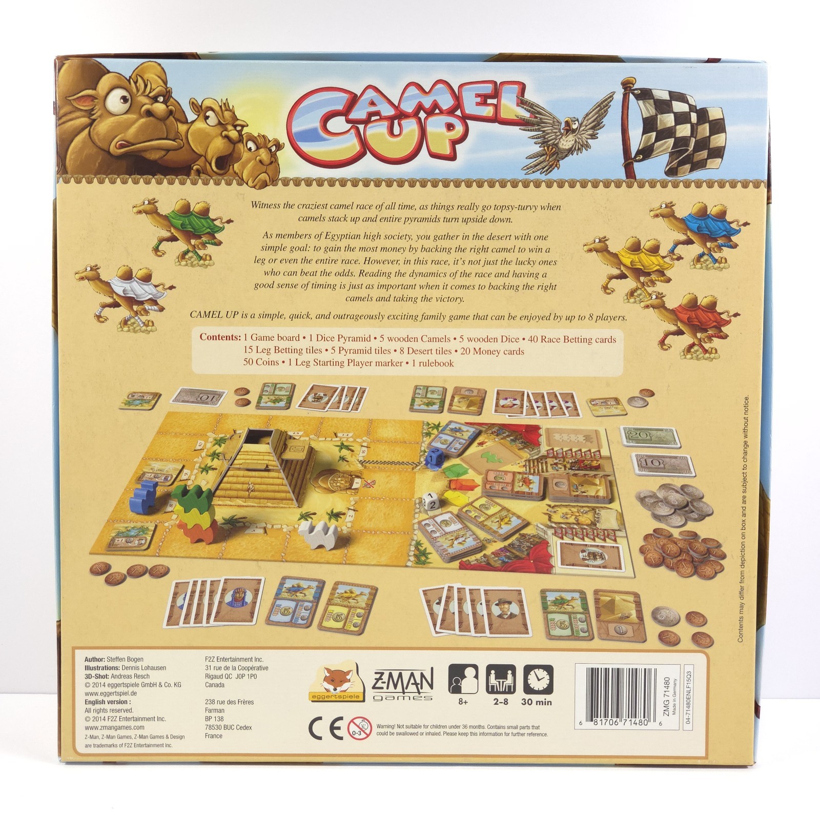 CAMEL UP CUP Board Racing Game – Steffen Bogen 2014 Z-Man Games 100% Complete