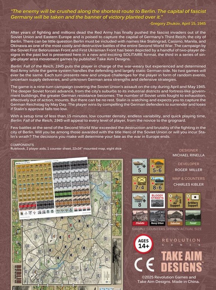Revolution Wargames Berlin: Fall of the Reich, 1945 NISW Boxed Fast Shipping