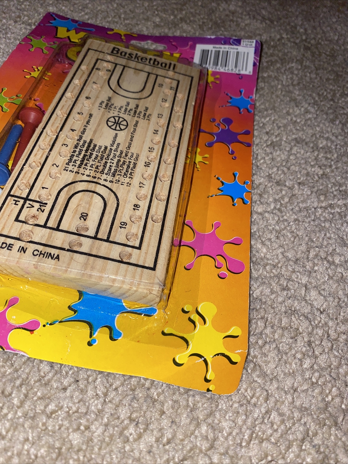 Basketball Wooden Peg Game. TRAVEL Game – New in Package!