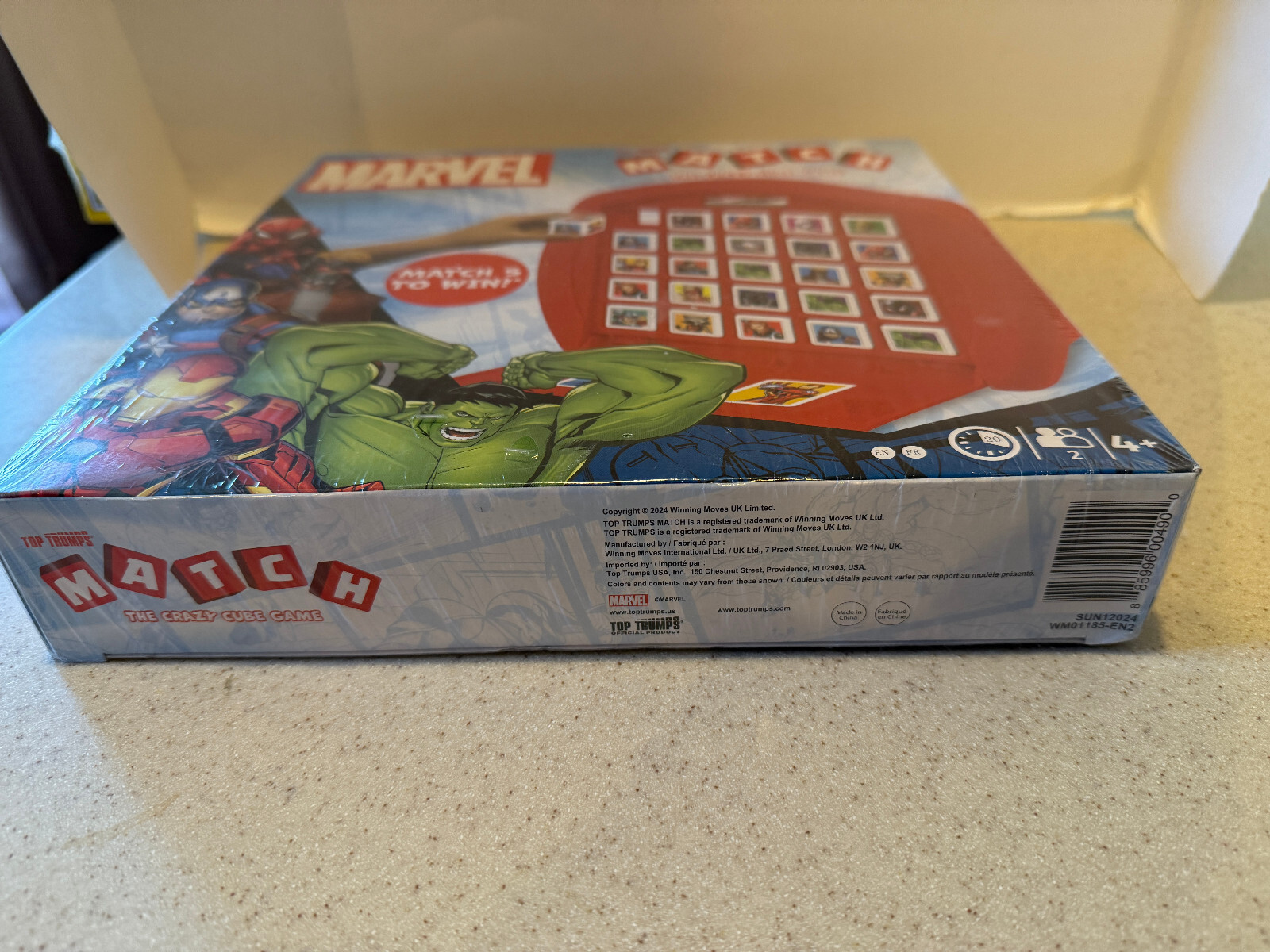 New Top Trumps Match Marvel Avengers Crazy Cube Game play with 15 superheroes