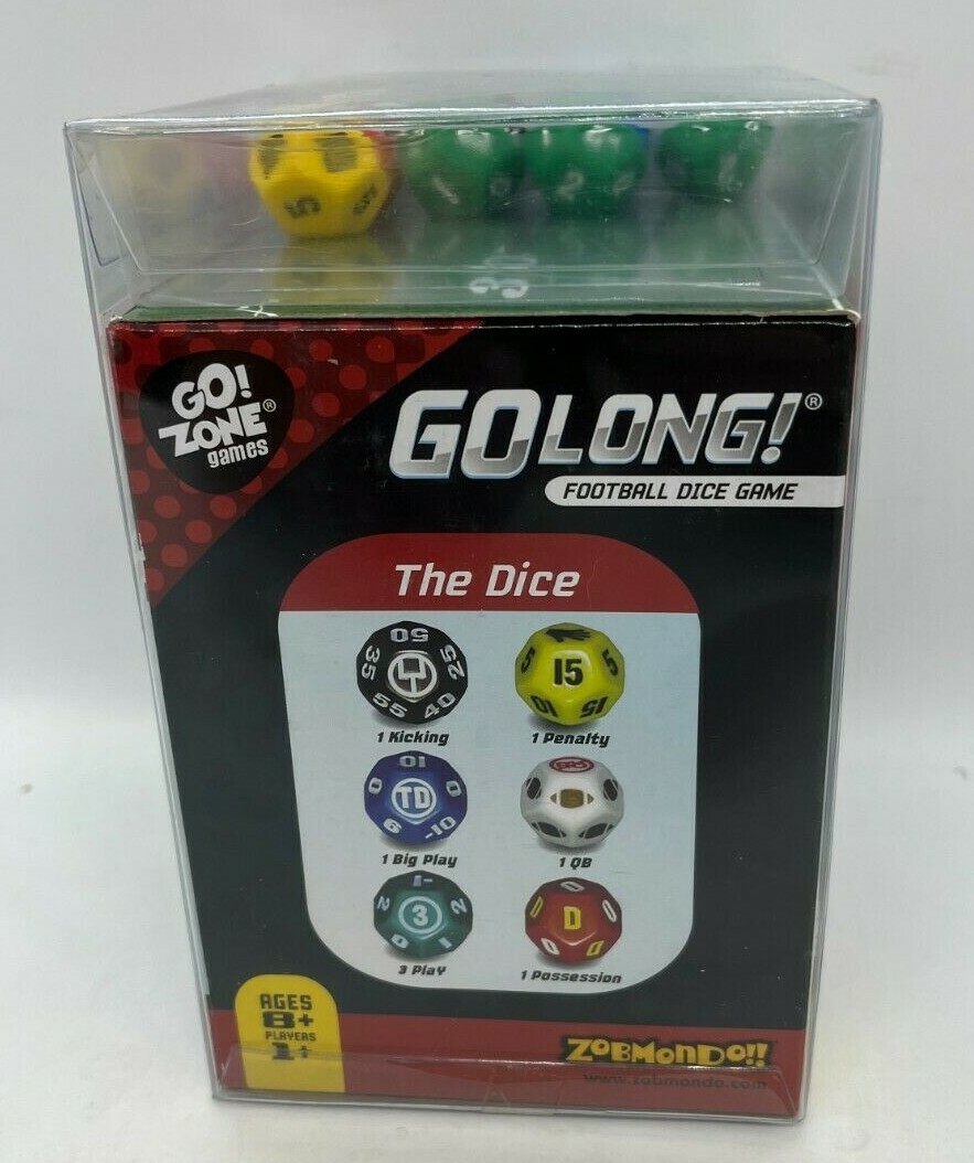 GoZone Boardgame GoLong FOOTBALL DICE GAME NEW! Free Shipping