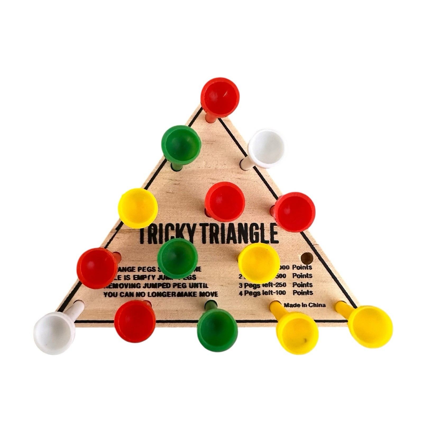 Portable Tricky Triangle Solitaire Game Engaging Strategy for Travelers