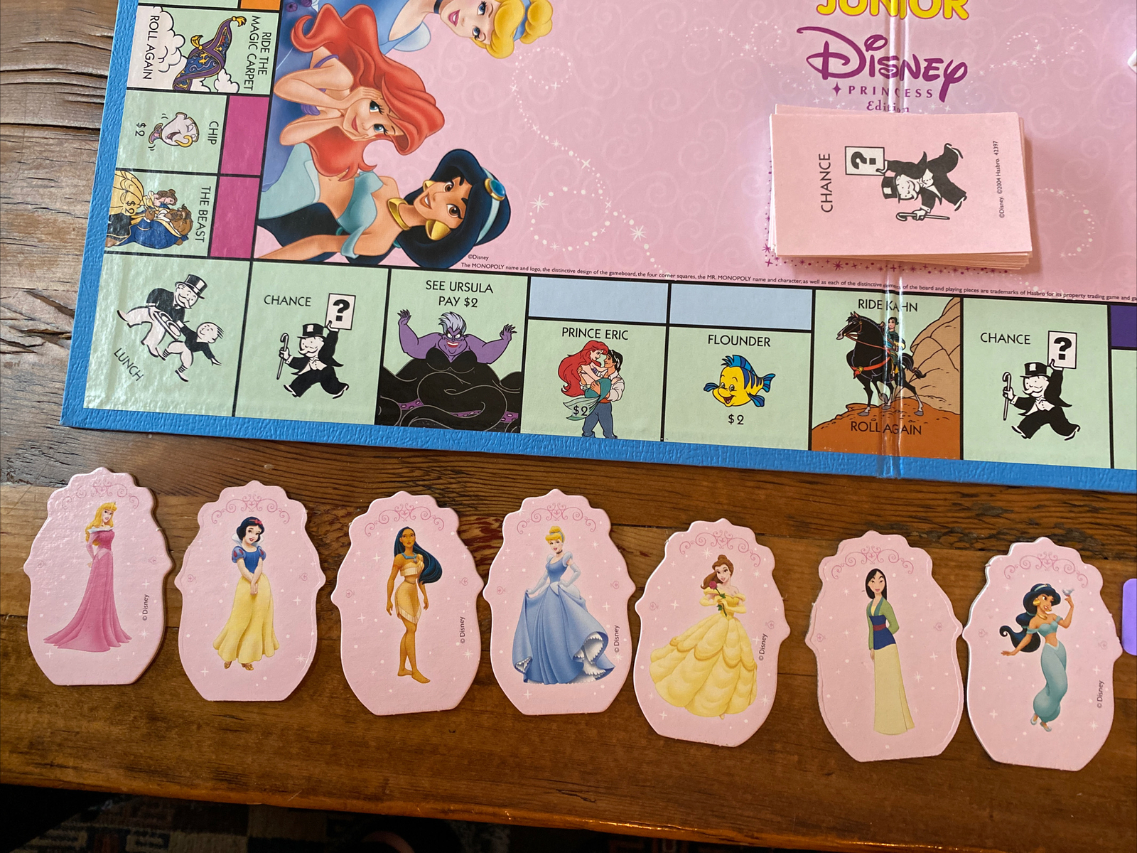 Monopoly Junior Jr Disney Princess Edition Parker Brothers Ages 5 to 8