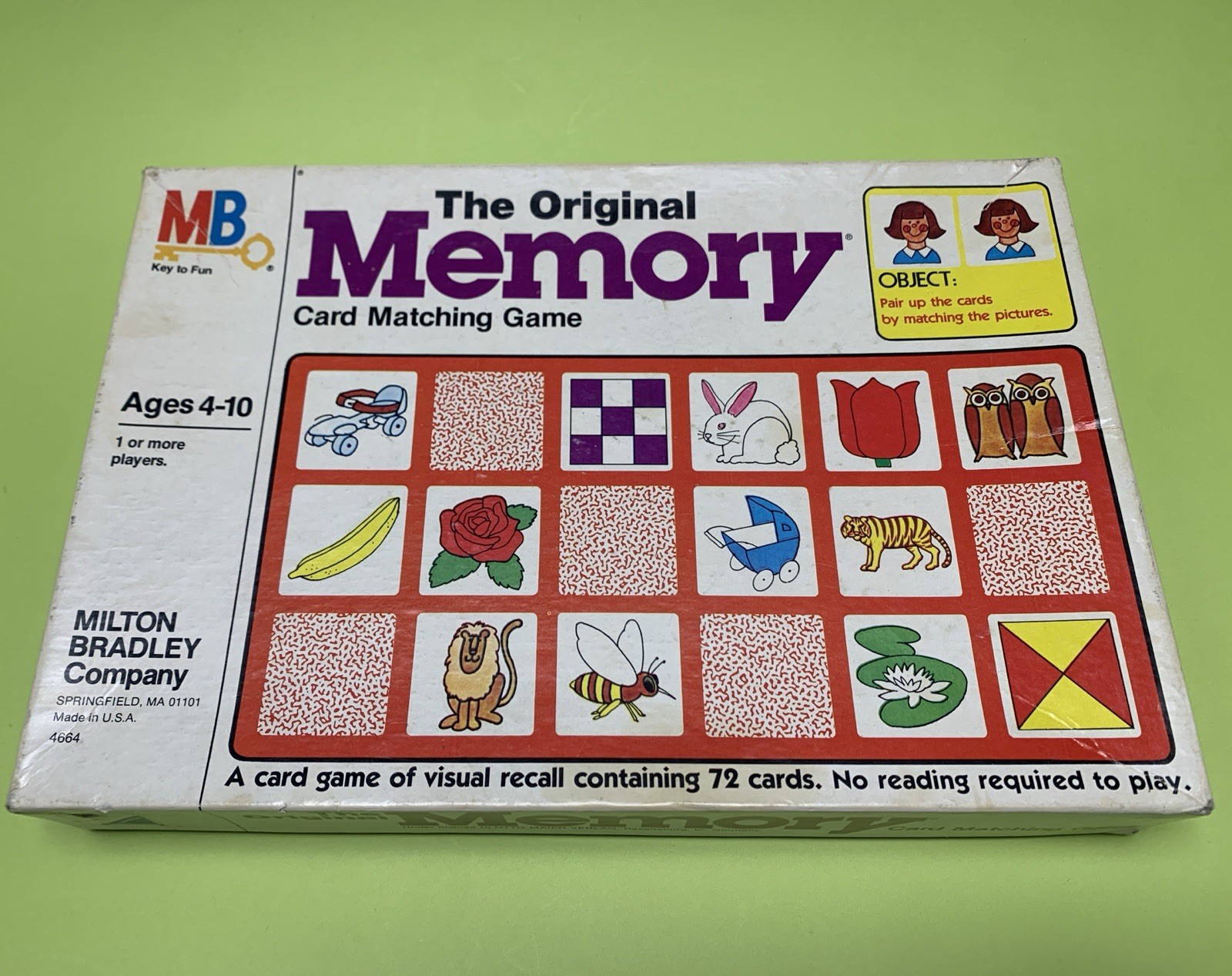 The Original Memory Game Milton Bradley 1980 Vintage 100% Complete