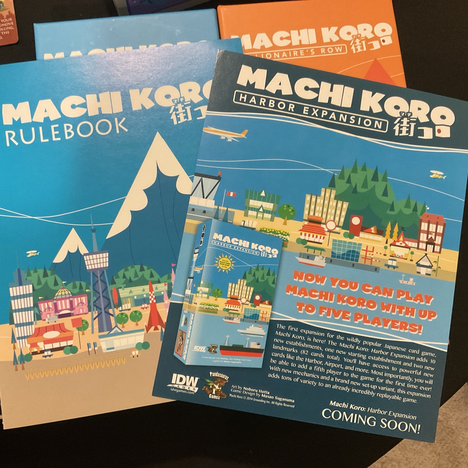 Machi Koro Base Board Game, Promo Cards & Harbor Expansion & Millionaire’s Row