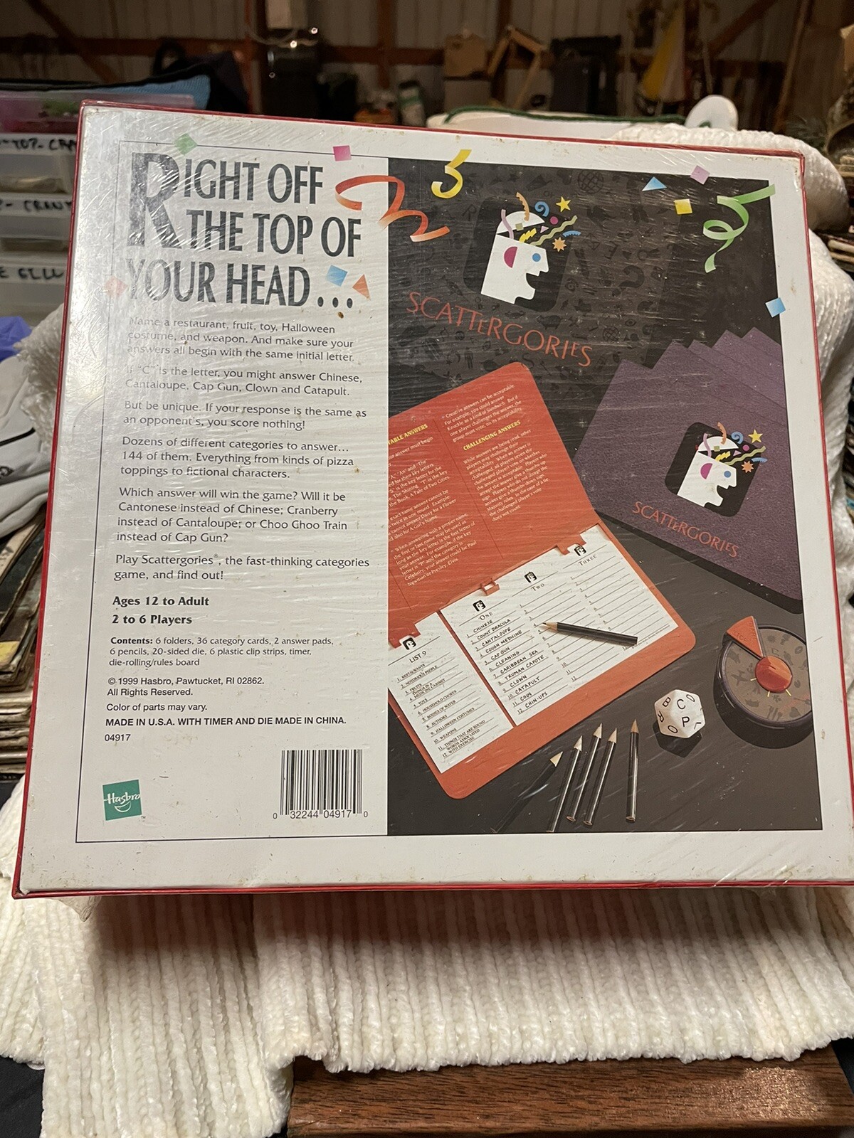 The Game of Scattergories Game 1999 Hasbro Sealed