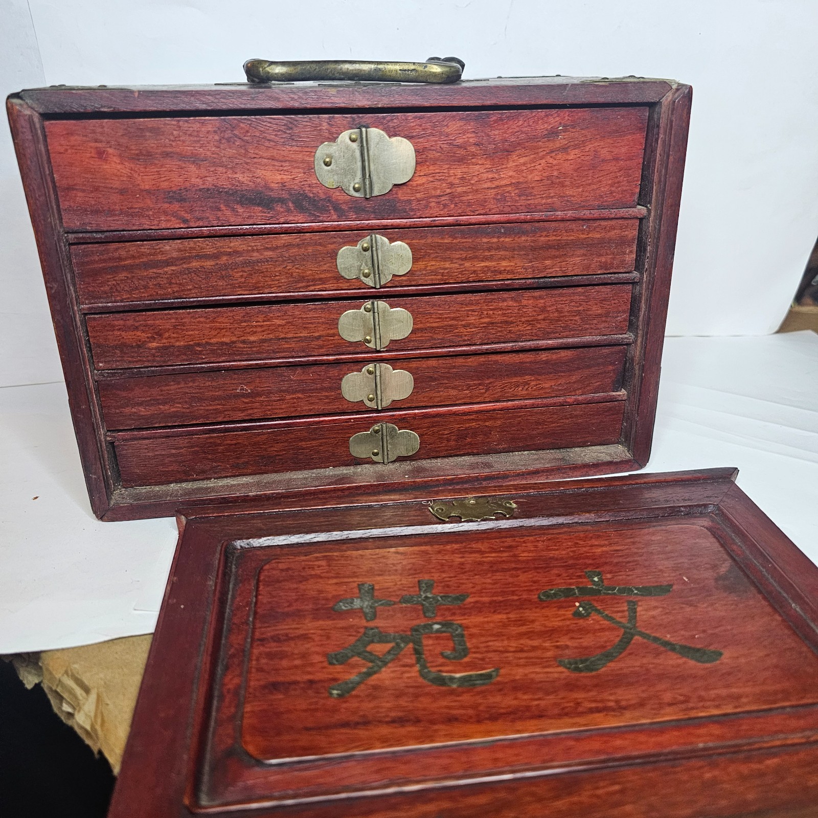~4~ 1920-30s MAH-JONG BONE or ?? VERY SMALL DICE MINI MINIATURE MA JONGG MAHJONG