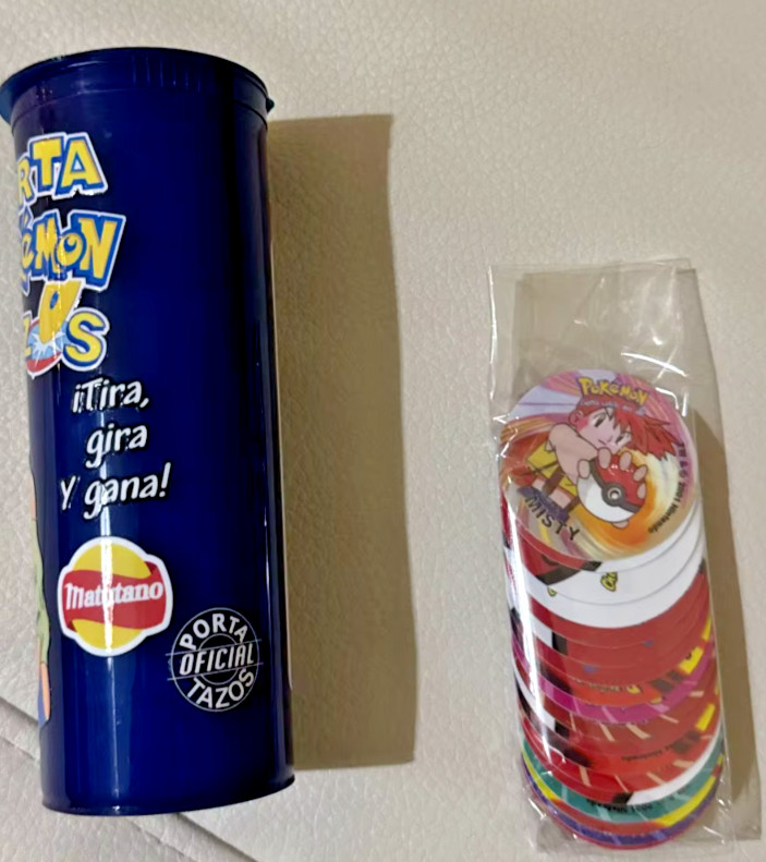 Pokemon Tazos 151/151 Generation 1 – With Plastic Bottle