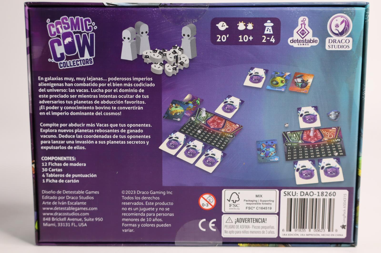 Cosmic Cow Boardgame KS Ed – Spanish version by Draco Games SEALED