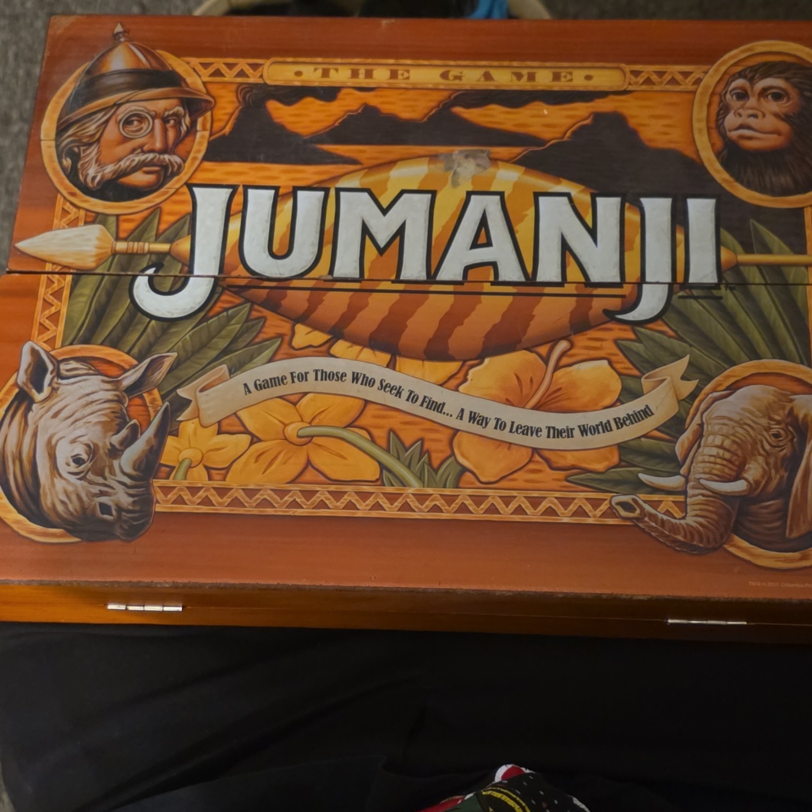 Cardinal Jumanji Adventure Board Game Wooden Box Complete, 2+ Players, Age 8+