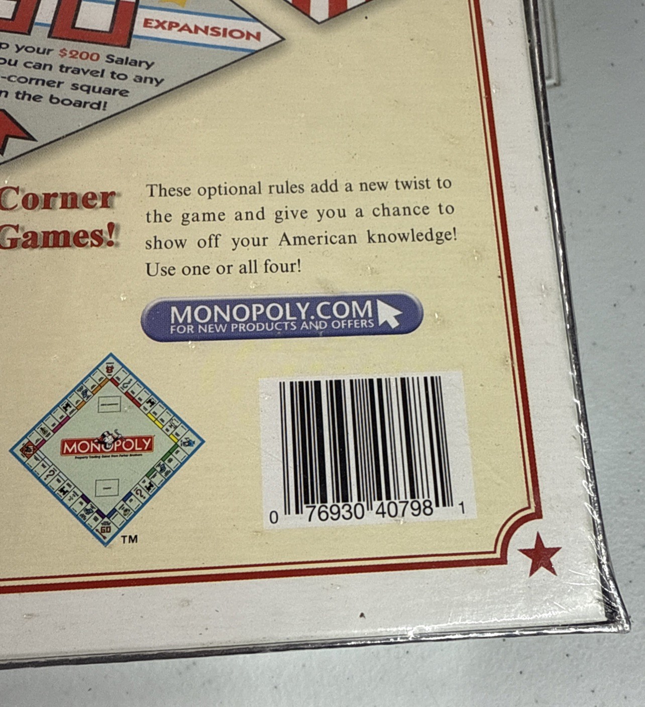 America Monopoly Special Edition 2002 Holographic Box New Sealed Board Game USA