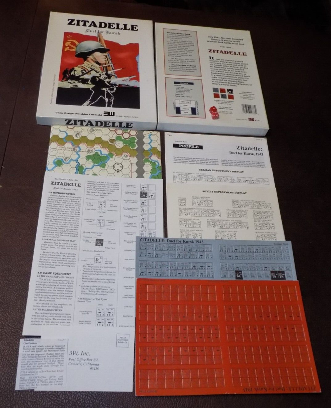 Zitadelle Duel for Kursk 1943 Greatest Tank Battle in History 3W 1992 Unpunched