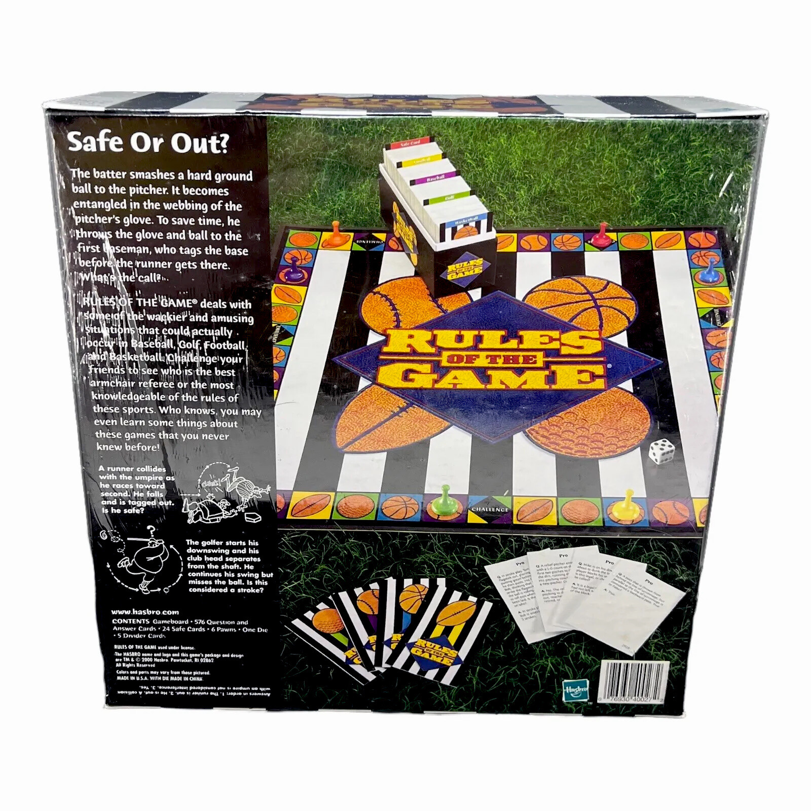 VTG Rules Of The Game Sports Trivia Knowledge Board Game Hasbro 2000 NIB SEALED