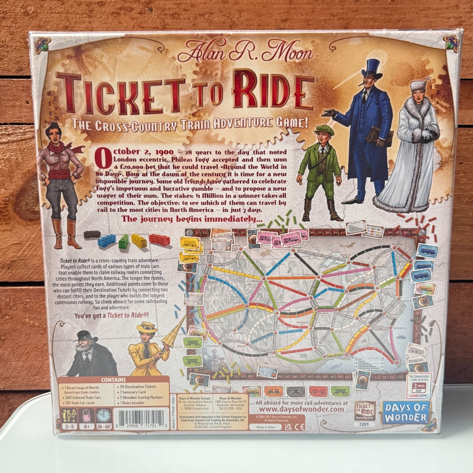Ticket to Ride Board Game – A Cross-Country Train Adventure Strategy Game NEW
