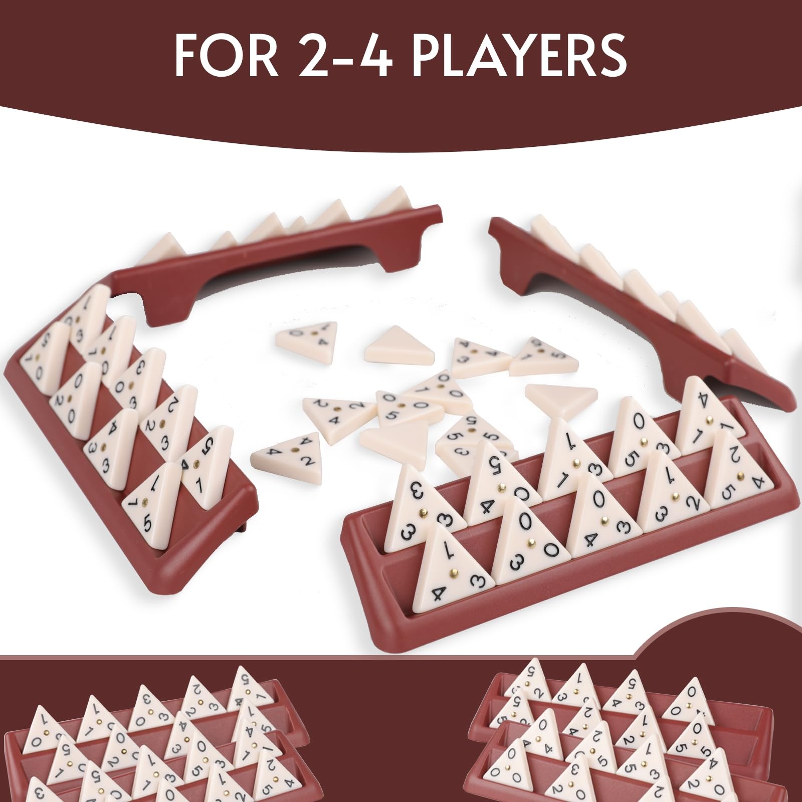 Premium Quality Triangle Domino Game Set with 56 Triangular Domino Tiles, Inc…