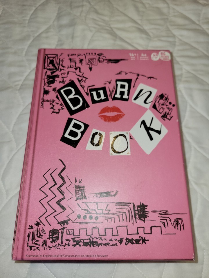 MEAN GIRLS – Burn Book A Party Game Board Game, Get In Losers, We’re Playing, VG