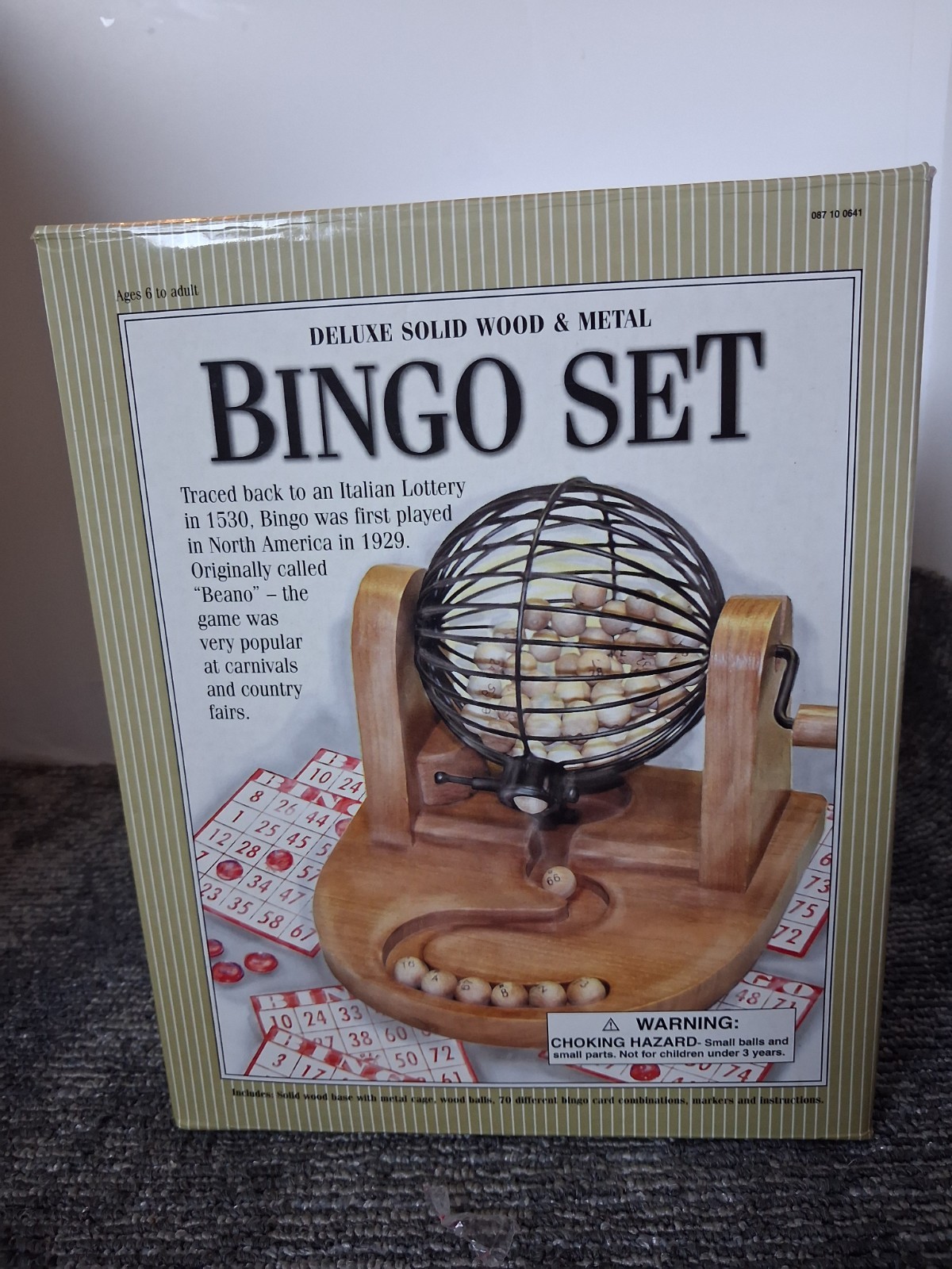Deluxe Solid Wood Metal Bingo Set Target 2005 Game Night Y2K Vintage Complete
