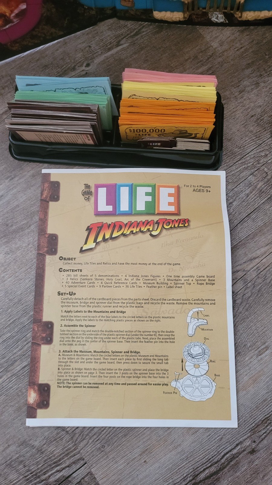 MB Games Collector’s Edition The Game of Life: Indiana Jones Board Game Complete
