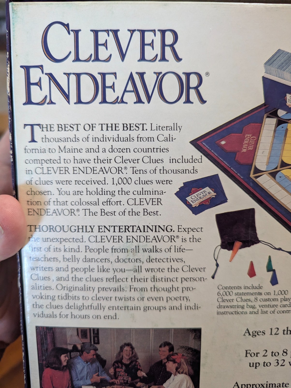 CLEVER ENDEAVOR Deluxe Edition Master Game 100% COMPLETE 1989 VINTAGE CEDE2