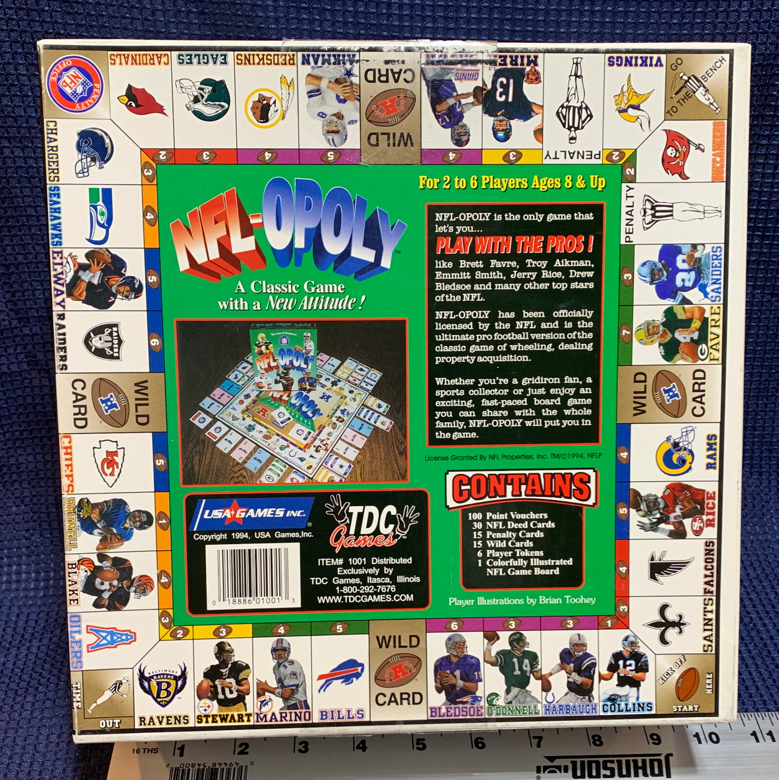 NFL-OPOLY Board Game – “The Game Of Champions VTG 1994 Great Condition Free Ship