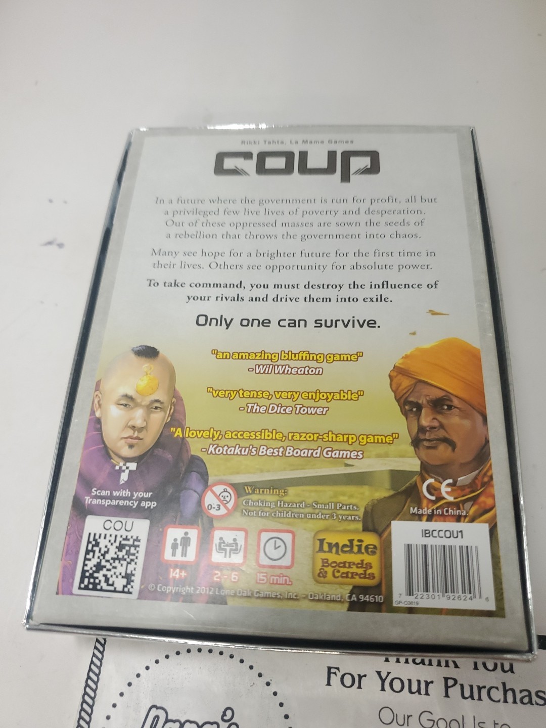 Indie Boards and Cards Coup The Dystopian Universe Card Game – COU1IBC
