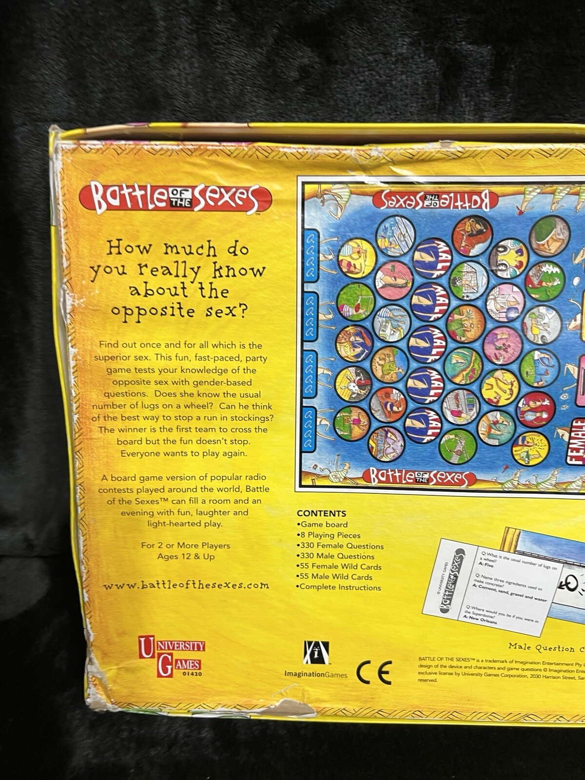 Battle Of The Sexes Board Game Used Once Great Condition Mild Box Damage See Pic