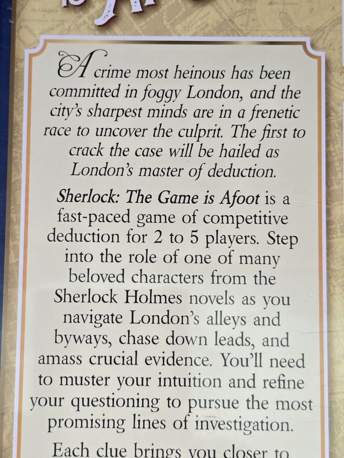 Sherlock The Game is Afoot Game By 2024 Indie Boards & Cards Sherlock Holmes