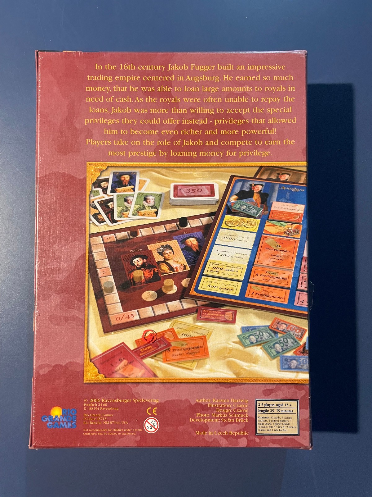 Augsburg 1520 Board Game BRAND NEW & SEALED Rio Grande Games 2006