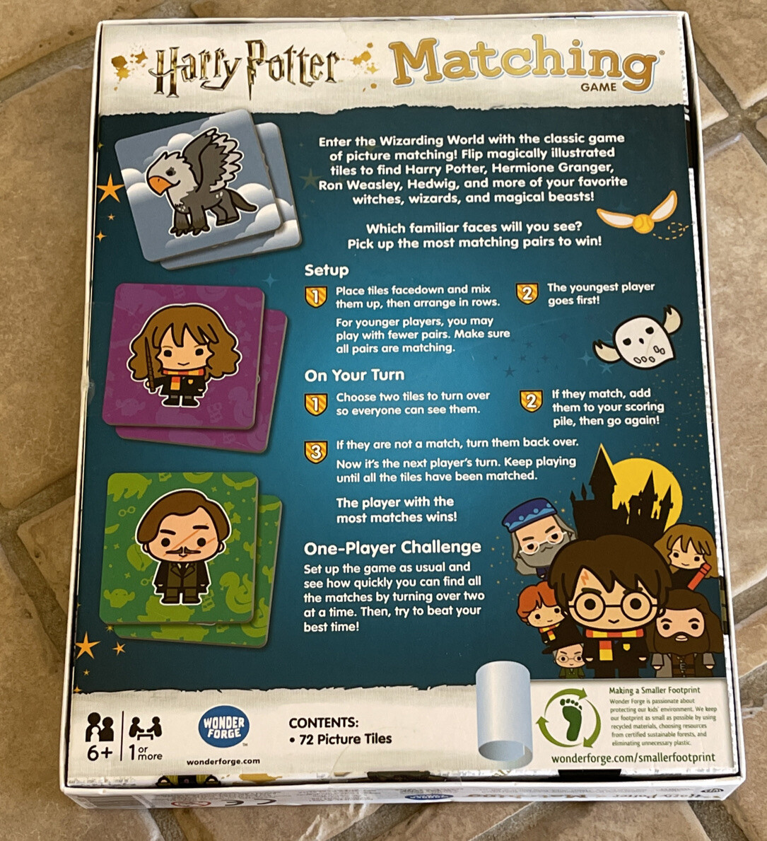 Harry Potter Matching Game Wizarding World Memory Tile Match Family Fun! Nice!