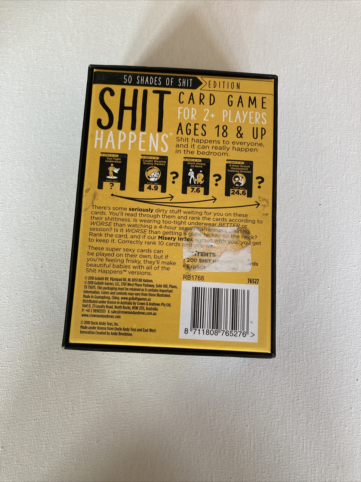 Sh*t Happens Card Game full of sh*t edition adult humor jokes