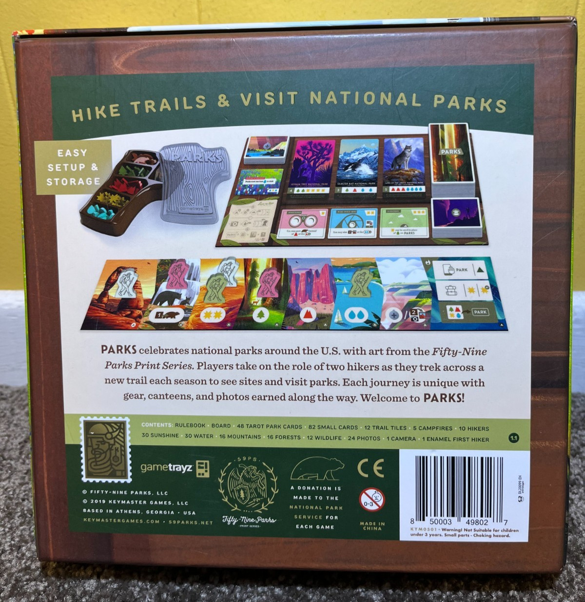 Keymaster Games PARKS Board Game + Wildlife Expansion, 100% Complete, VG++