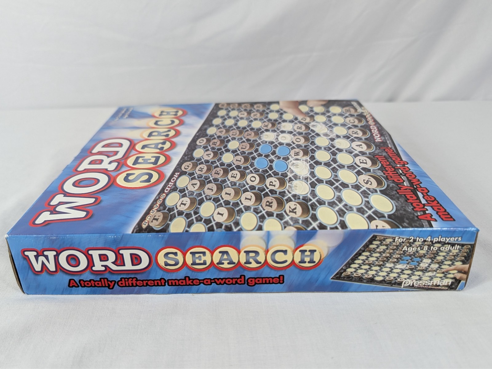 Word Search Board Game by Pressman Wooden Tiles Ages 8+ Pre-owned