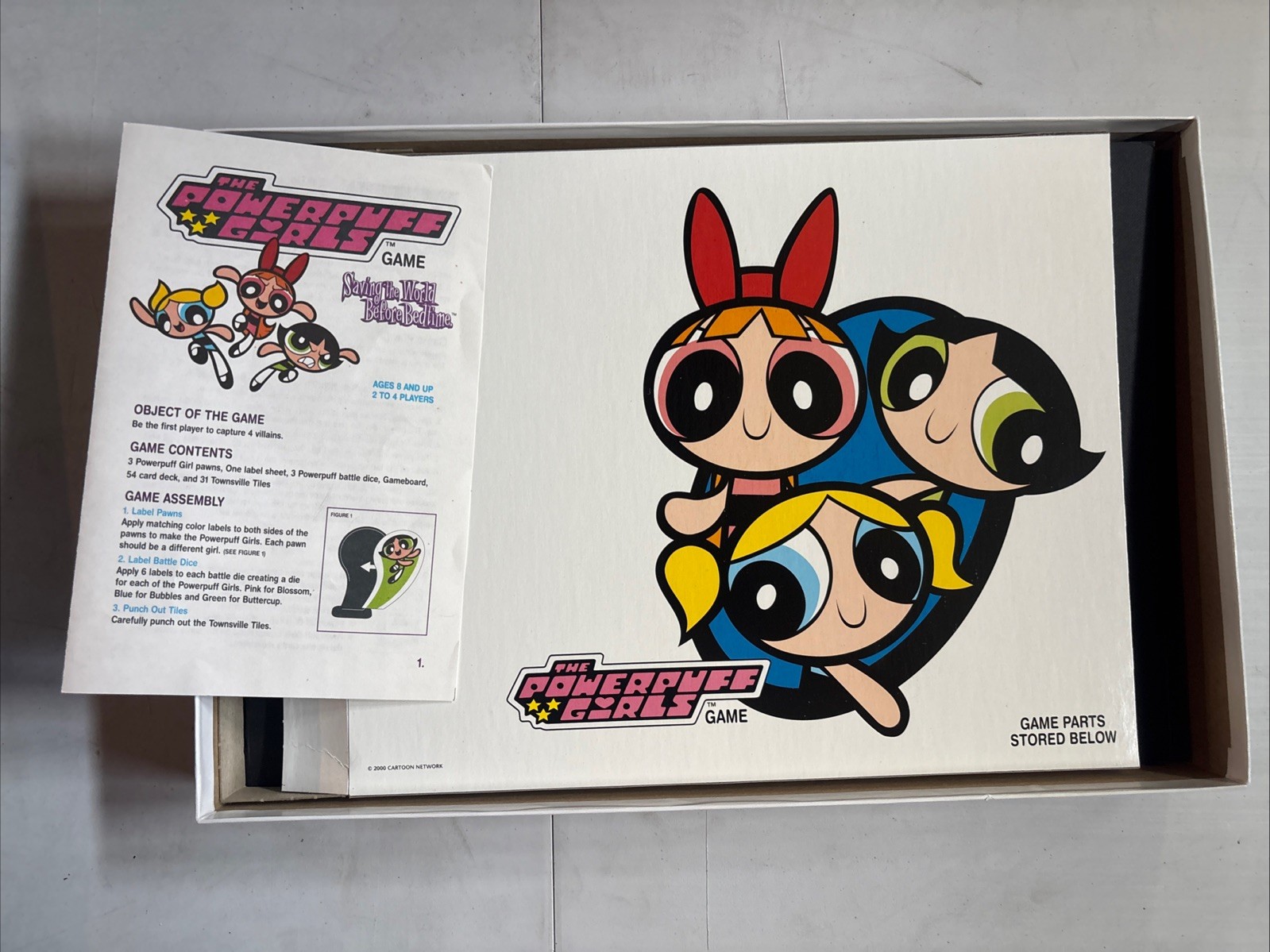 Powerpuff Girls Board Game Hasbro Cartoon Network Complete 2000