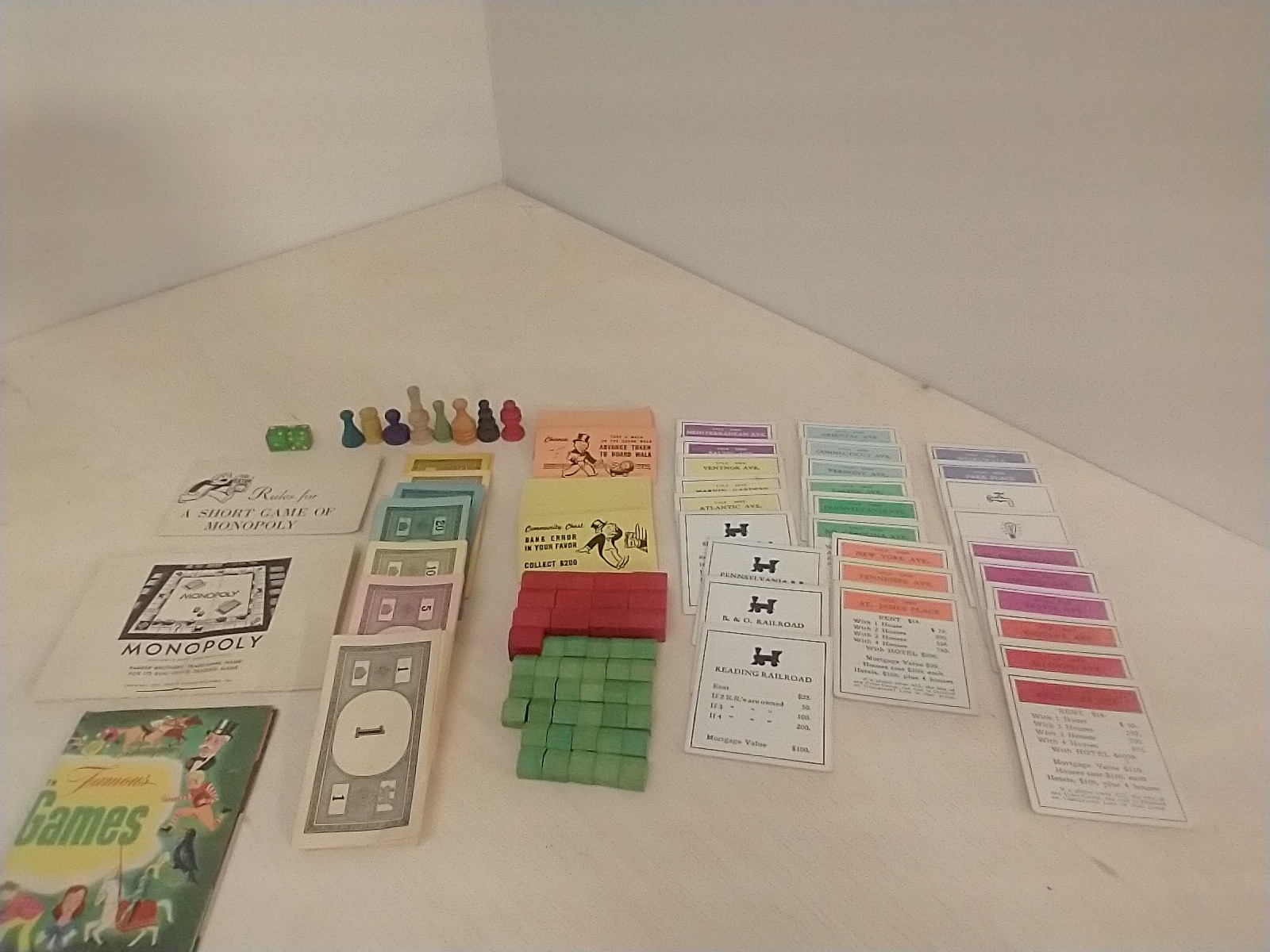 Vintage 1950’S Monopoly Popular Edition Parker Bros./ FLINCH 1938/