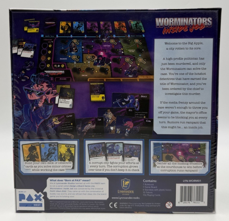 Worminators Inside Job Board Game 1-4 Players Ages 14+ ~ Sealed