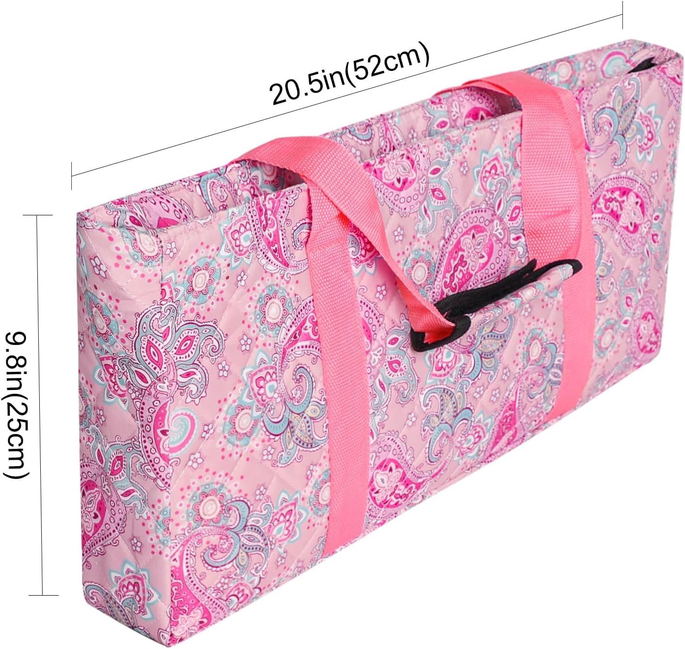 Elegant Pink Printed Mahjong Bag with Two Wrappers – Perfect for Travel
