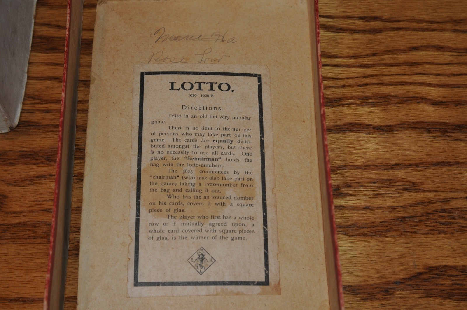 Rare Victorian Vintage Antique Lotto Game LOTTO 1800s/1900s Traditional Game Old
