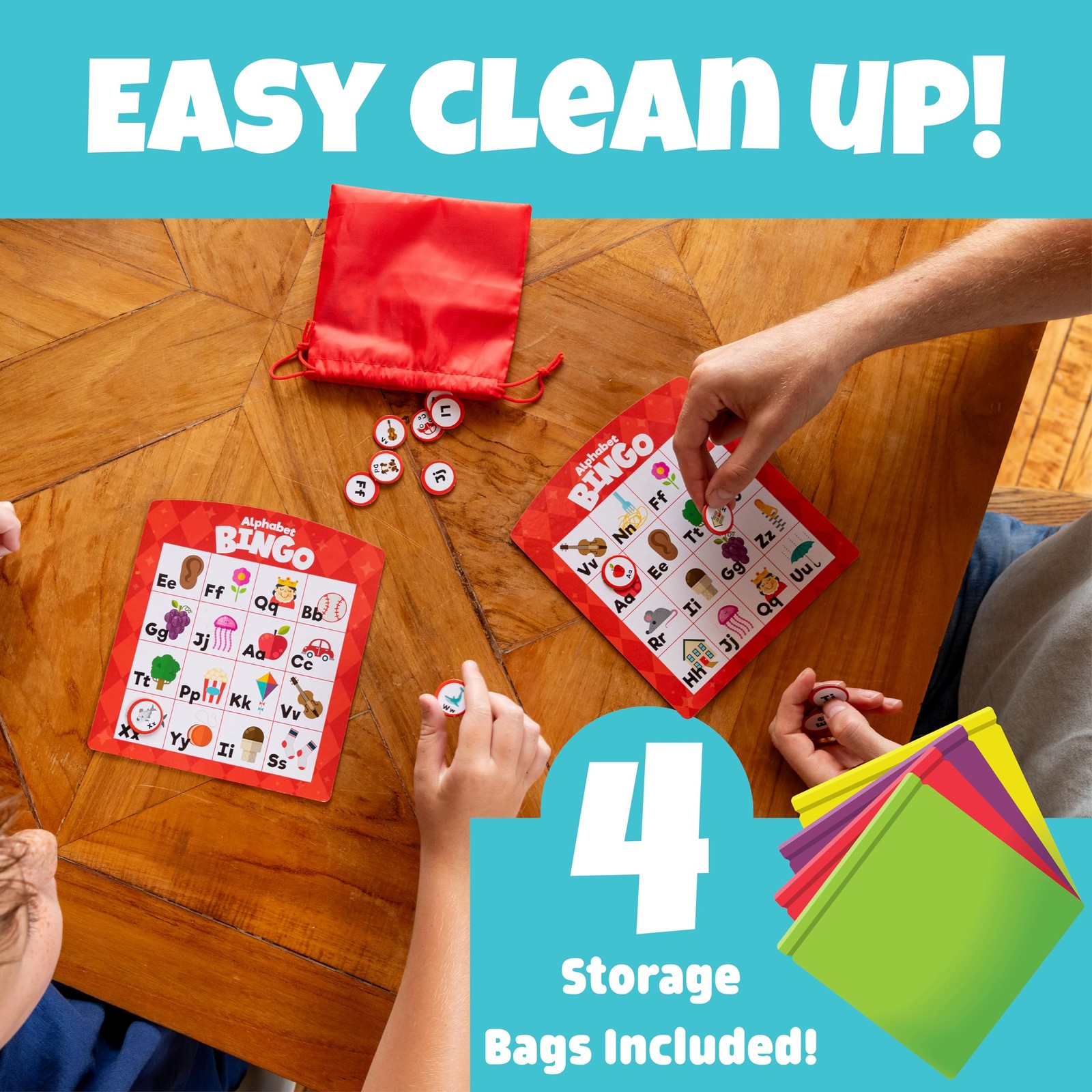 Family Bingo – Educational Bingo Game for Ages 3–6+ | Four Games in : Animals…