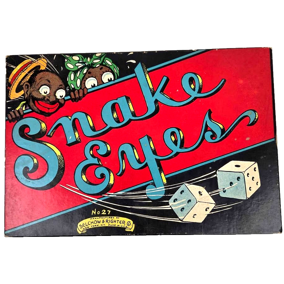 Vintage SNAKE EYES Game Circa 1930s By Selchow & Righter No. 27