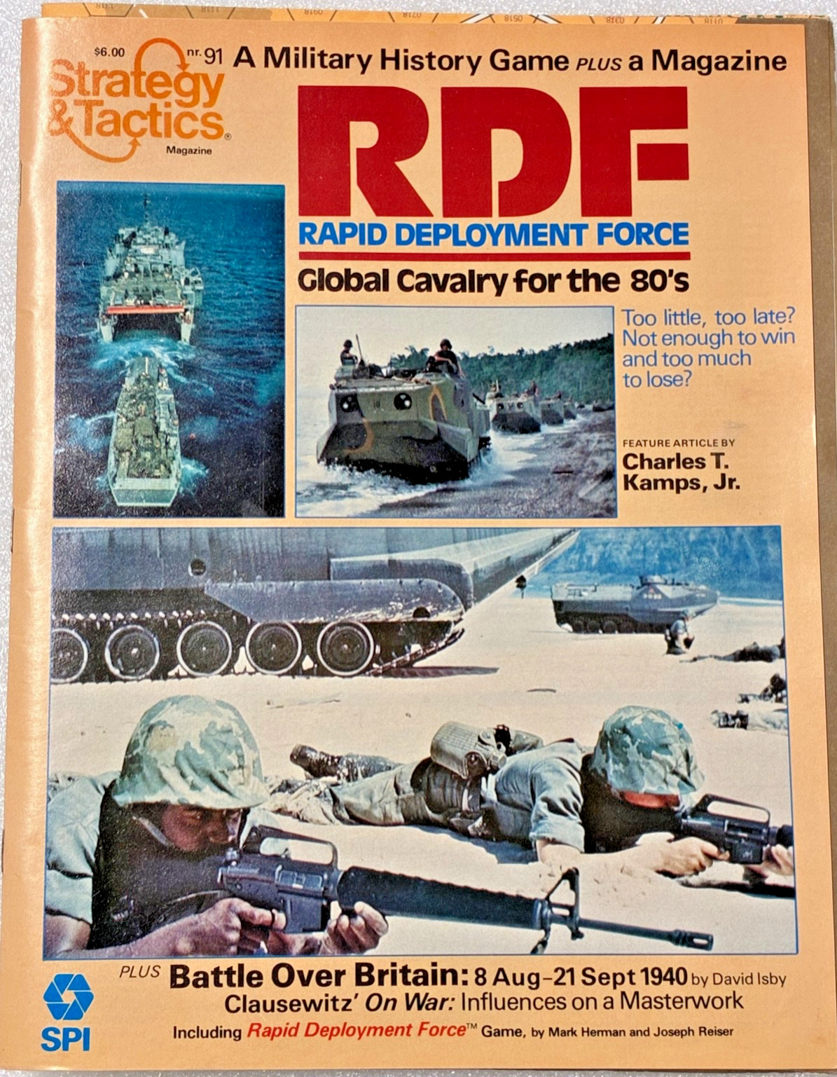 Strategy & Tactics Rapid Deployment Force # 91 1983 SPI W/ Map & Unpunched PCs